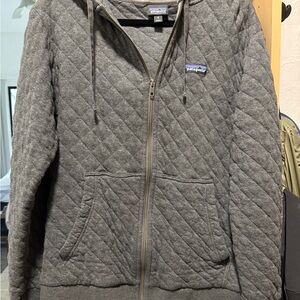Patagonia Gray/Blue Quilted Hoodie